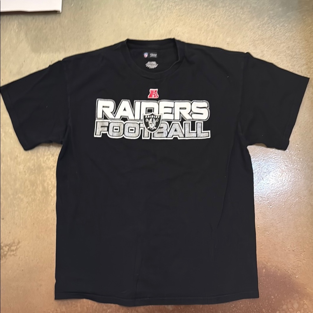 Black Raiders Football T-Shirt XL